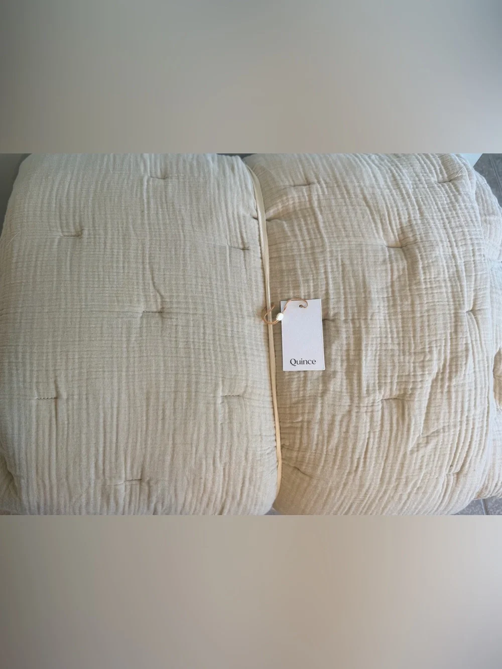 NWT Quince Organic Cotton Gauze Dream Quilt in Dune!